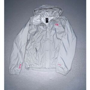 The North Face Woman's HyVent Jacket Gray & Pink Small Breast Cancer Awareness